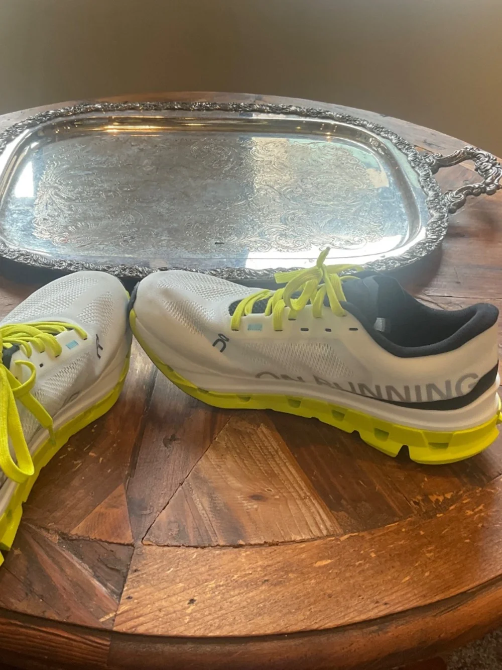 On  Cloudflow 5 Women’s Running Shoes, Color , White/ Yellow, Size 7, EU 38